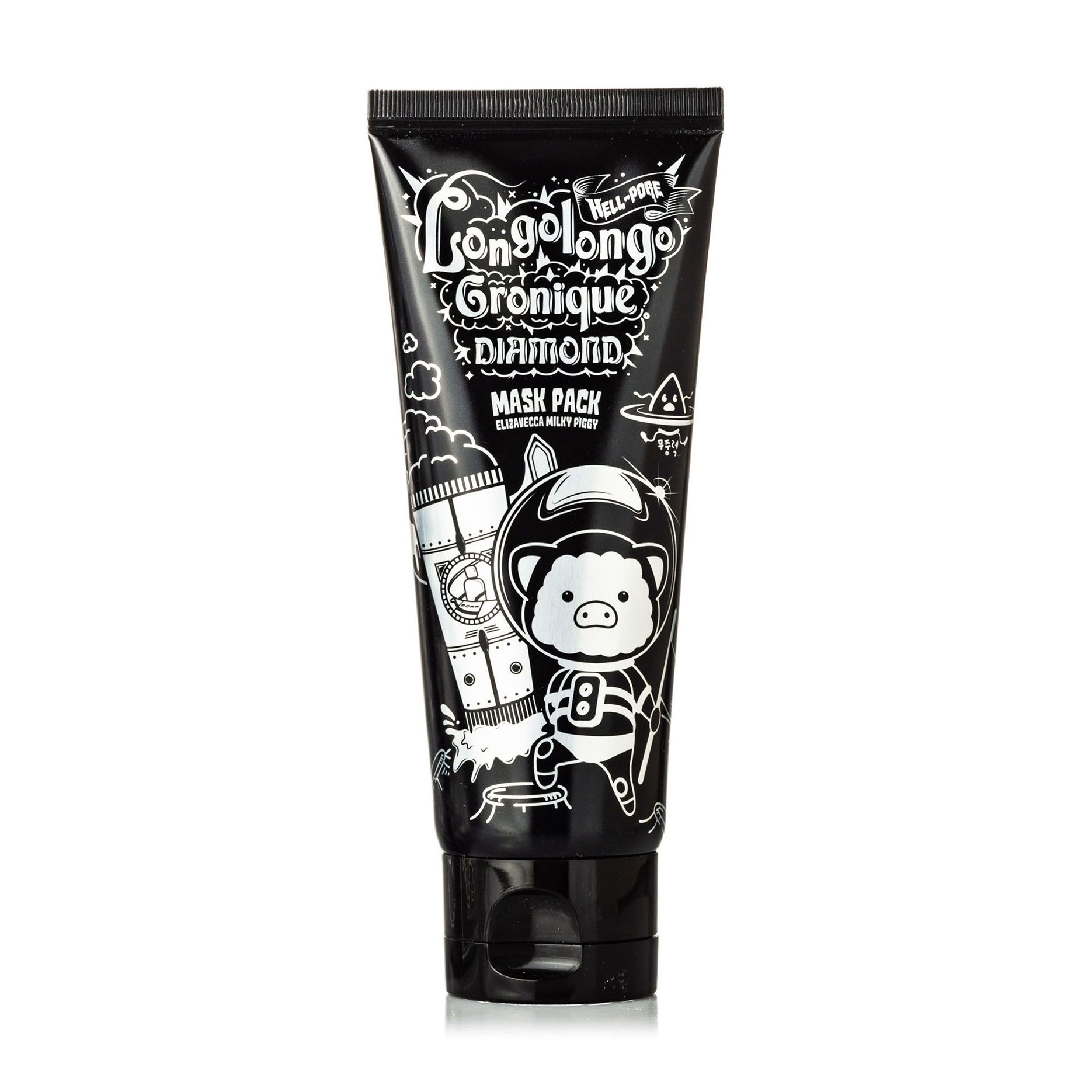 Маска-плівка для обличчя Elizavecca Hell-Pore Longolongo Gronique Diamond Mask Pack з діамантовим порошком, 100 мл